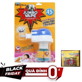 Mua 3 Bộ máy xông đuổi muỗi bằng tinh dầu Jumbo tặng 1 áo mưa Jumbo