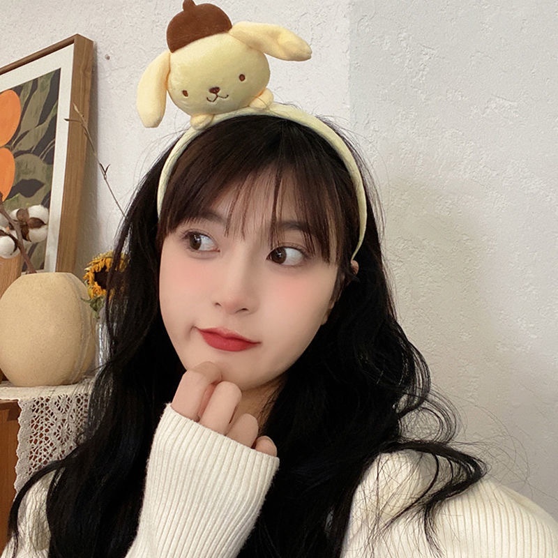 Băng Đô Cài Tóc Sanrio Bằng Vải Bông Phong Cách Hàn Quốc Dễ Thương Thời Trang Cho Nữ