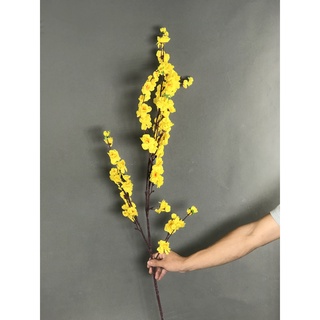 Cành mai vàng đại lụa mềm [ Hoa Anh Đào, Hoa Mai , Hoa Đào , Hoa lụa La Chance ] - HTET012 -
