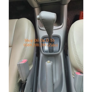 Bọc cần số phanh tay Mazda Premacy số tự động, ốp bao da bọc cần số & phanh tay các đời xe Mazda Premacy