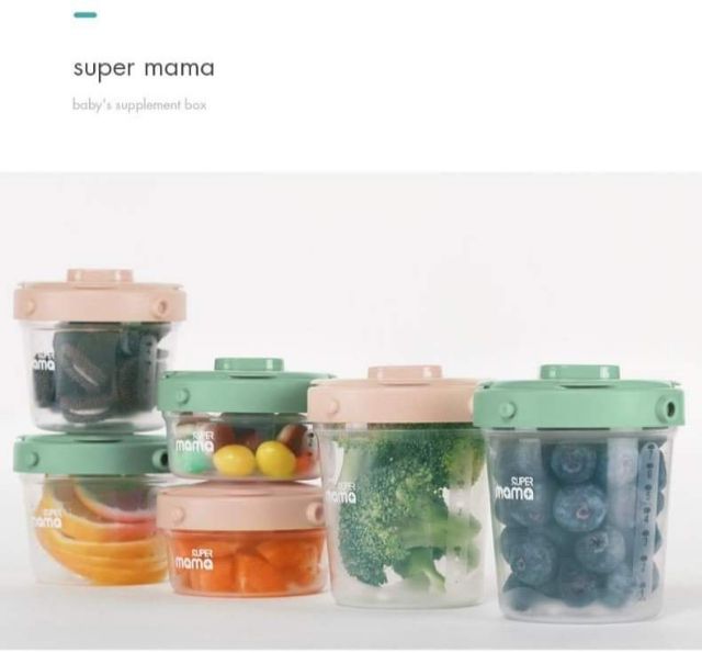 Set hộp trữ đông nhựa Supermama 3 kích cỡ