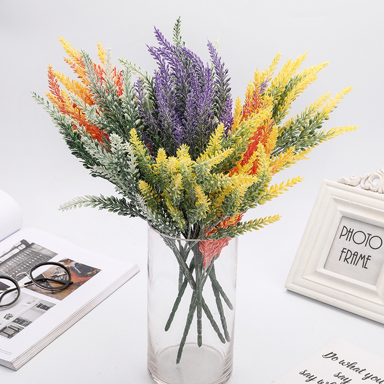 Hoa giả/Hoa lụa - Cành Lavender, hoa oải hương nhựa decor trang trí nhà, cửa hàng, sự kiện phụ kiện cắm hoa, chụp ảnh...