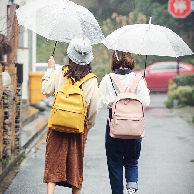 Balo ulzzang trơn basic cực đáng yêu