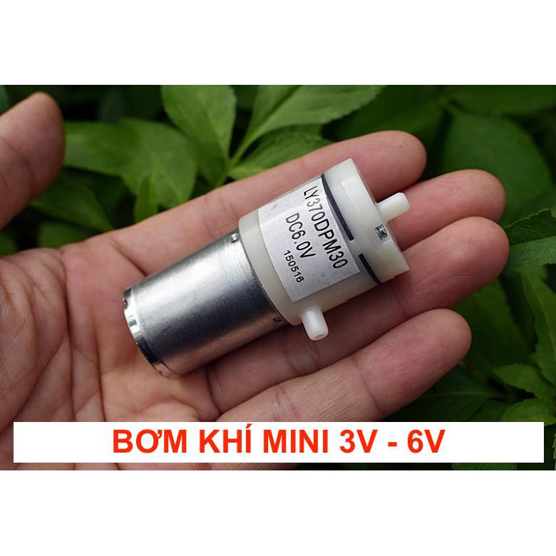 Máy bơm mini máy bơm khí động cơ 370 3V - 6V hút chân không, không khí, sục oxy - LK0231