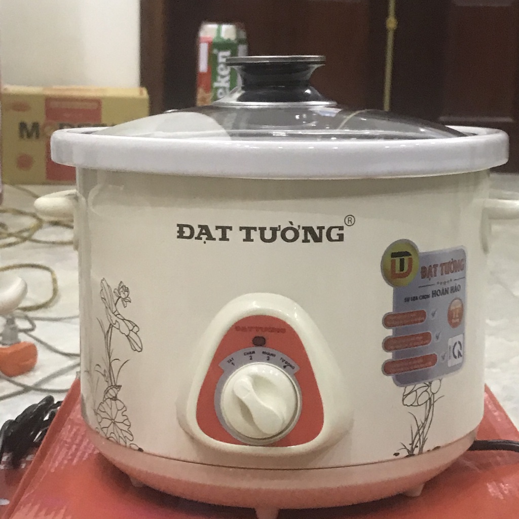 Nồi Kho Cá - Nấu Cháo Chậm Đa Năng Đạt Tường 1,5L-2,5L Bảo Hành 12 Tháng