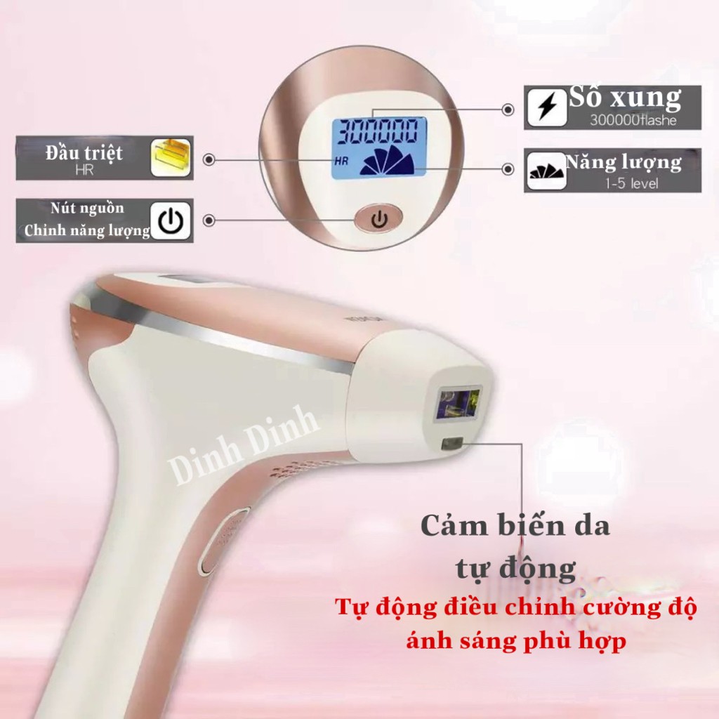 Máy triệt lông mini Mismon cam kết hiệu quả: triệt lông nách/tẩy lông chân/ triệt lông vùng kín/bikini/ triệt râu nam