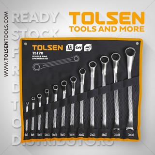 Bộ cờ lê 2 đầu vòng miệng 12 cái tolsen 15170 12pcs double ring spanners set