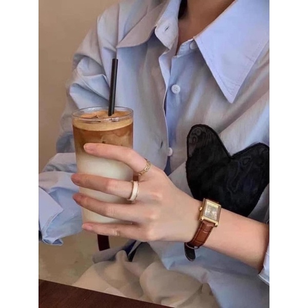 ĐỒNG HỒ NỮ NÂU VINTAGE CASIO DÂY DA NÂU SẦN