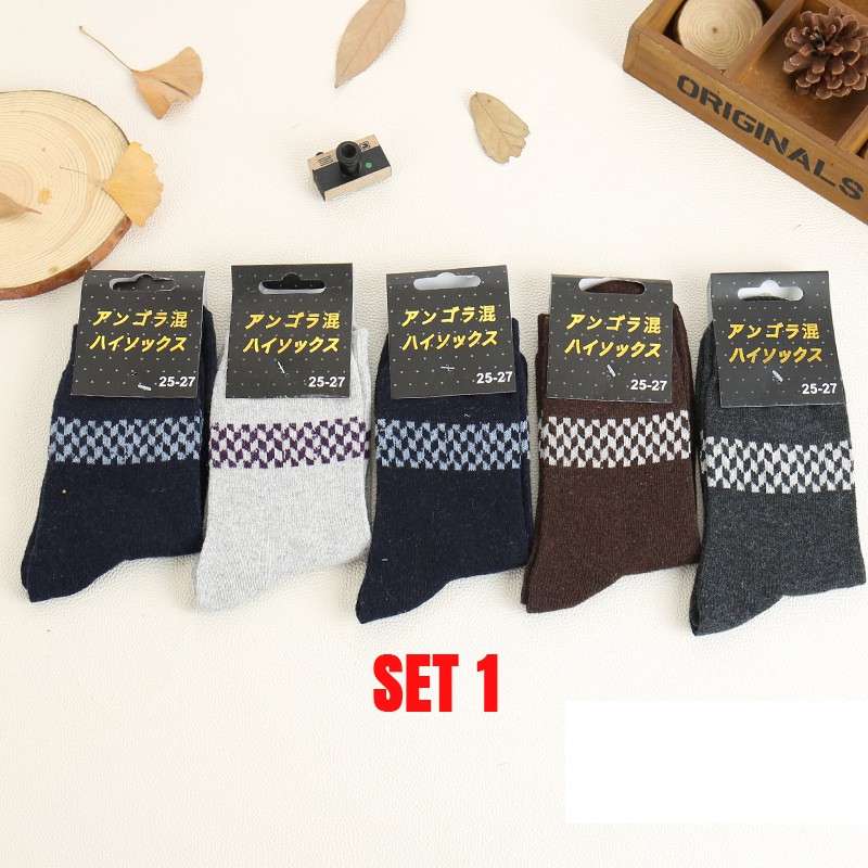 Set vớ len quả trám vintage - RẺ VÔ ĐỊCH