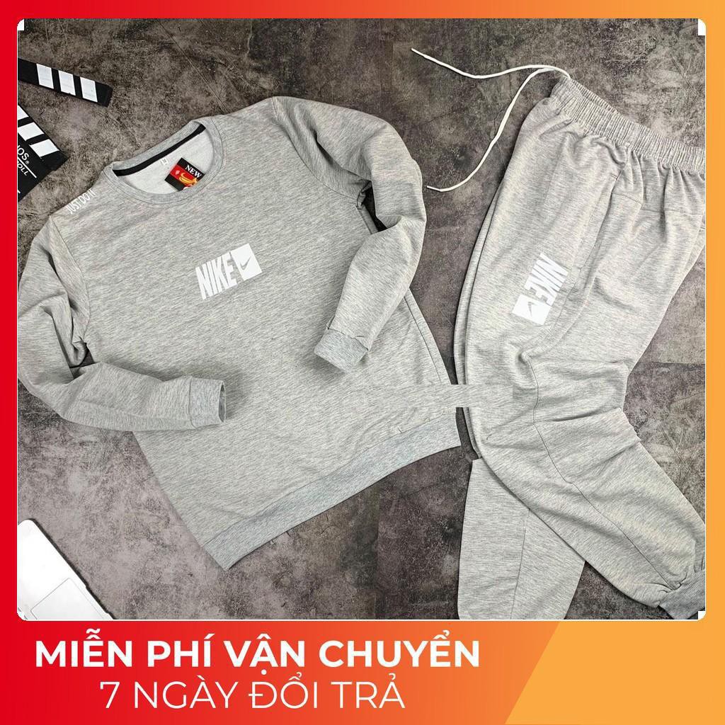 HOT SALE Bộ nỉ nam màu xanh than chất nỉ da cá dày dặn kiểu dáng năng động dành cho nam GIÁ TỐT NHẤT