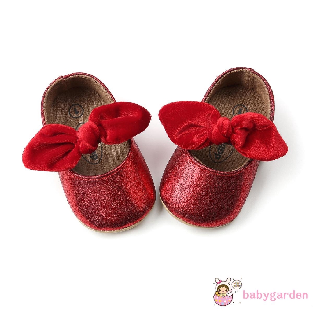 Giày tập đi từ da PU chống trượt cho bé gái