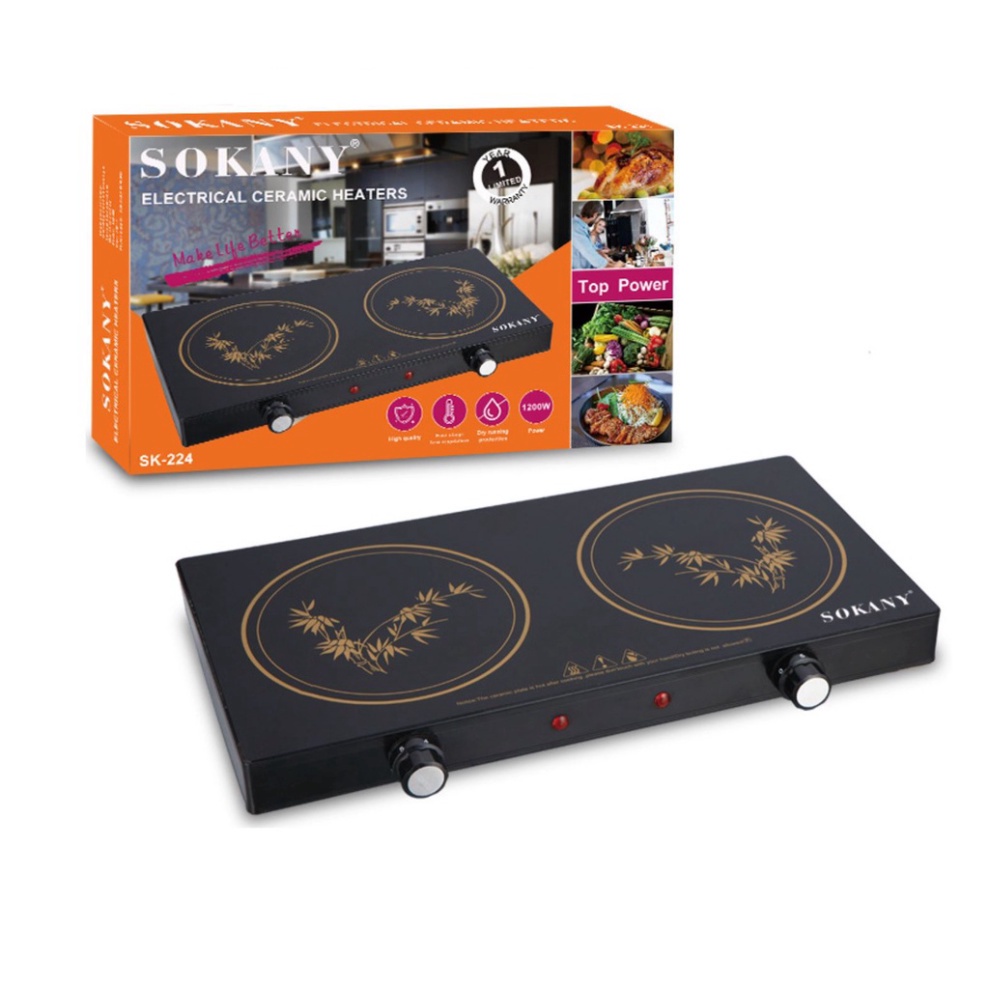 Bếp Hồng Ngoại, Bếp Điện Đôi Chính Hãng SOKANY Không kén nồi