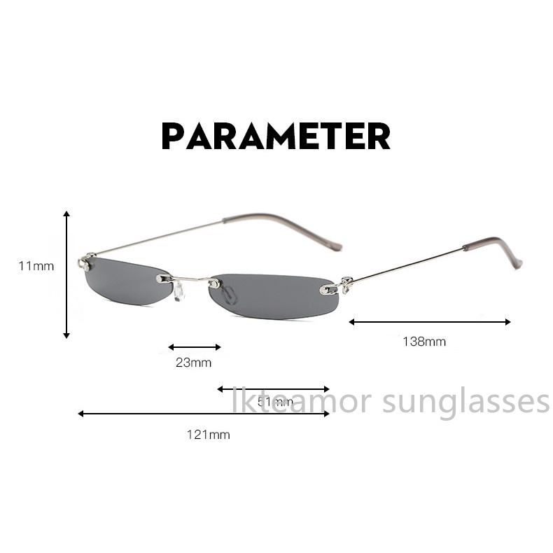 Kính mát hình chữ nhật nhỏ hẹp thời trang cá tính cổ điển cho nữ