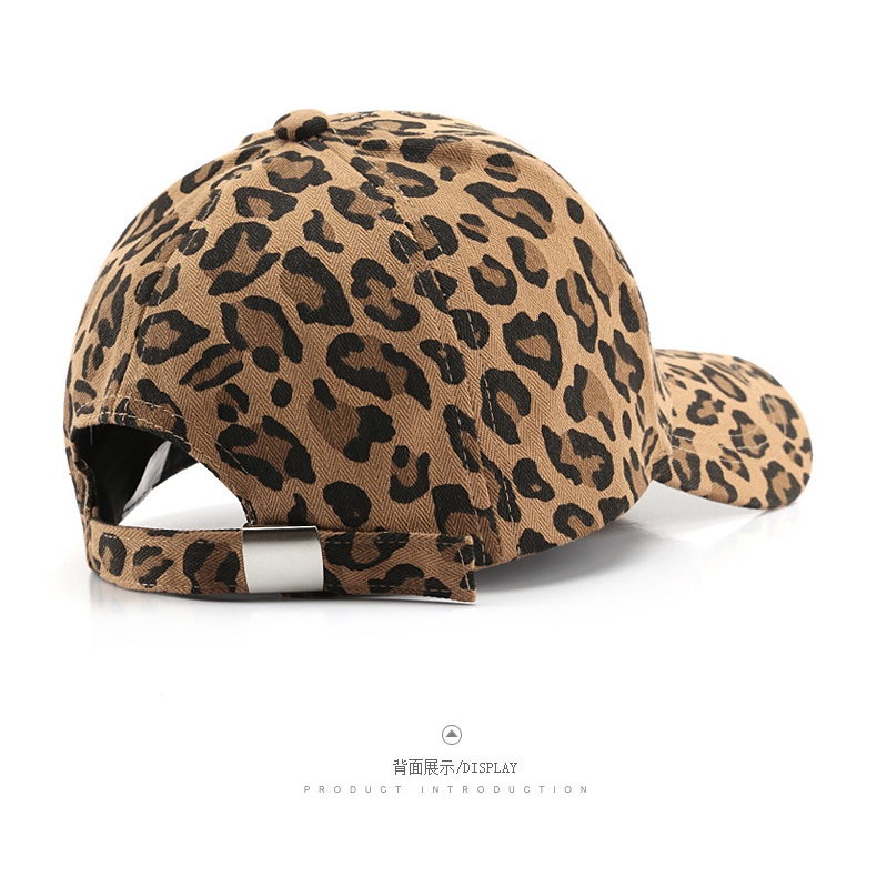 Mũ lưỡi trai bóng chày họa tiết da báo phong cách thời trang đường phố Âu Mỹ