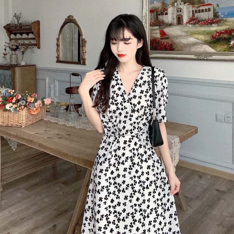 Đầm Hoa Dáng Dài Thời Trang Mùa Hè Hàn Quốc Cho Nữ