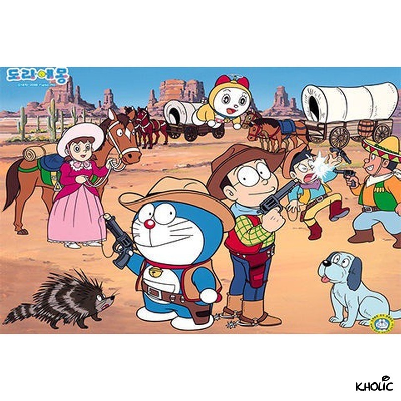 Doraemon, trò chơi ghép hình bằng gỗ, trò chơi ghép hình 300/520/1000 miếng, đồ chơi anime