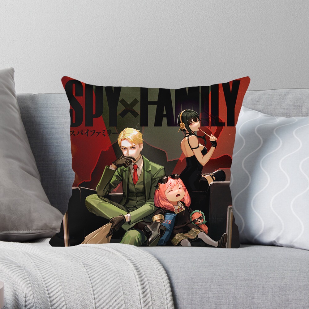 (m2) Gối IN HÌNH Spy x Family Gia đình điệp viên chibi anime xinh xắn tiện lợi gồm vỏ và ruột