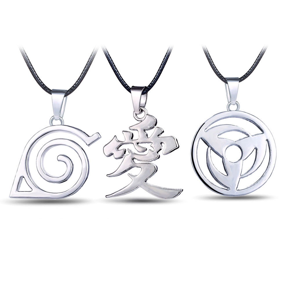 Vòng cổ mặt hình trái tim khắc chữ I Gaara phong cách Trung Hoa