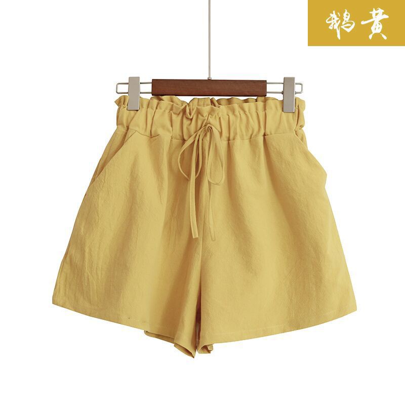 Quần short nữ cạp cao phiên bản hàn quốc, quần lửng ống rộng thể thao BIGSIZE 45-80kg | WebRaoVat - webraovat.net.vn