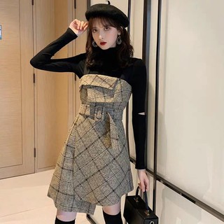 Order 7 ngày_Áo yếm dạ + kèm áo len