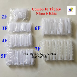 [Nguyên Phát] Combo 10 Tắc Kê Nhựa 6 Khía Đủ Size