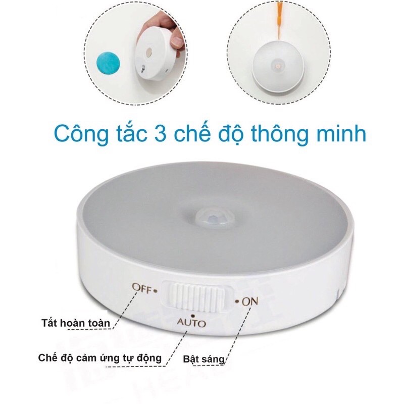 ĐÈN LED cảm biến chuyển động theo cơ thể người tự động bật tắt sử dụng pin sạc 700mah | BigBuy360 - bigbuy360.vn