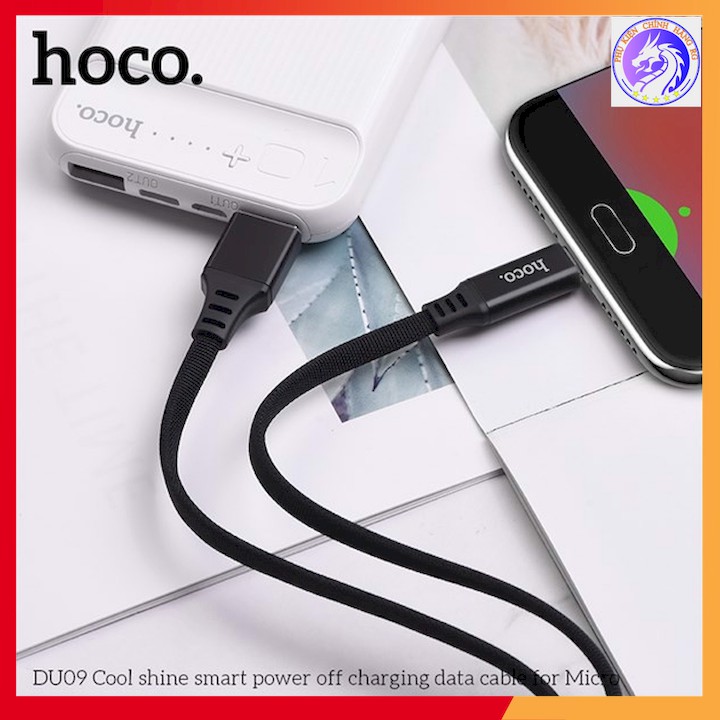 CÁP SẠC NHANH DÂY DÙ TỰ NGẮT MICRO USB 5.0A HOCO DU09