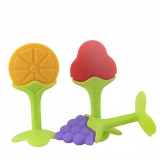 Đồ Chơi Ngậm Nướu Hình Trái Cây Bằng Silicone Dành Cho Trẻ Nhỏ