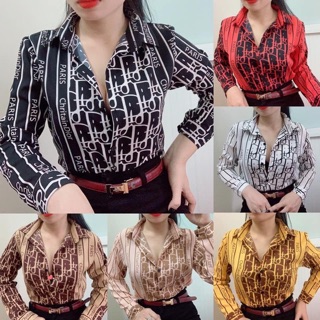 ÁO SƠ MI LỤA HOẠ TIẾT