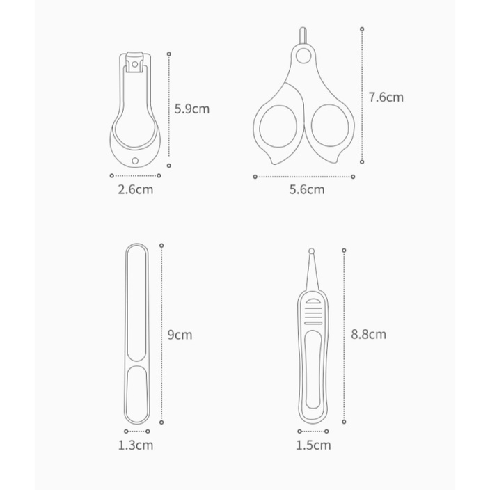 Bộ dụng cụ cắt bấm móng tay cao cấp cho bé