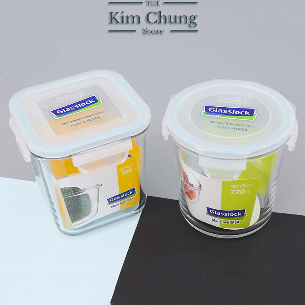 Bộ 2 Hộp Thủy Tinh Glasslock Hàn Quốc GL44 (720 + 920 ml) - Hàng chính hãng