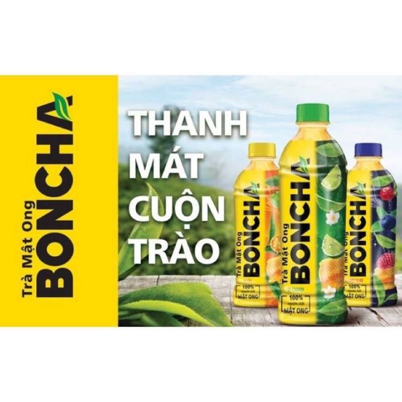 Thùng 24 chai trà mật ong boncha vị việt quất chanh tắc