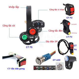 Công tắc On Off - Công tắc Passing đèn trợ sáng xe máy gắn ghi đông chân gương Greennetworks