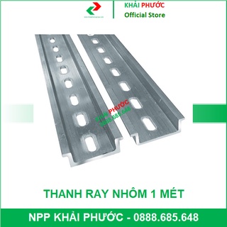 Thanh ray nhôm sắt DIN cài lắp bắt CB Tép Áp tô mát Át tô mát Aptomat tép cầu dao điện tép tủ điện dài 1m - KHẢI PHƯỚC