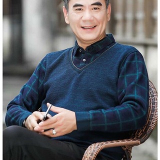 Áo len nam cổ sơmi