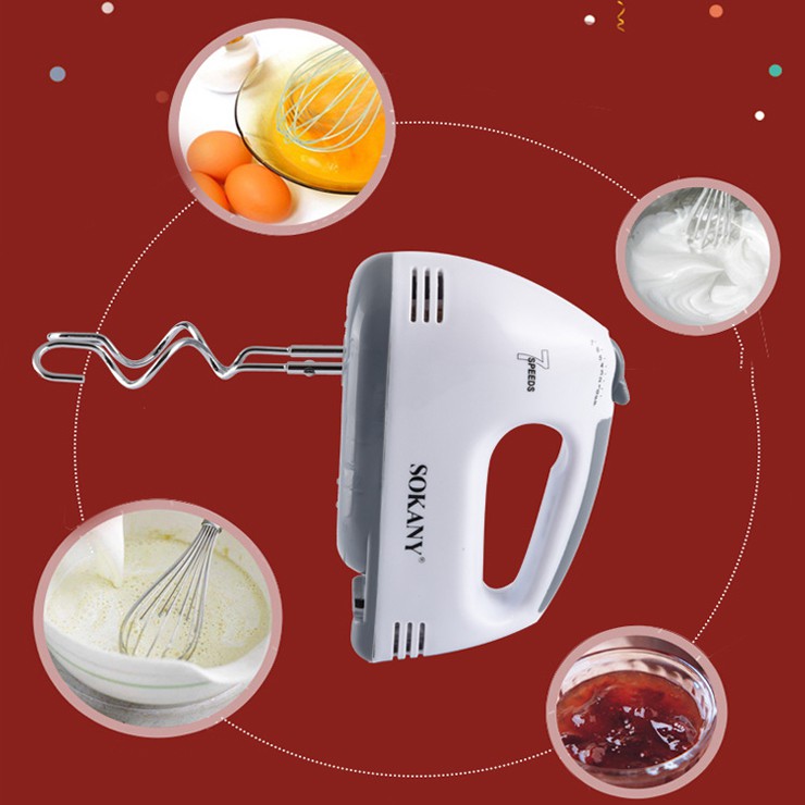 Máy Đánh Trứng SOKANY 133 Cầm Tay 7 Tốc Độ 180w