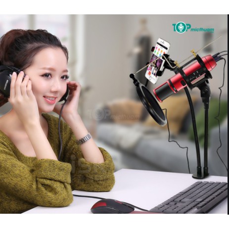 Micro Thu Âm Livestream Hát Karaokie Online Tích Hợp Soundcard ISK iM6 Cực Hay - Cực Chất