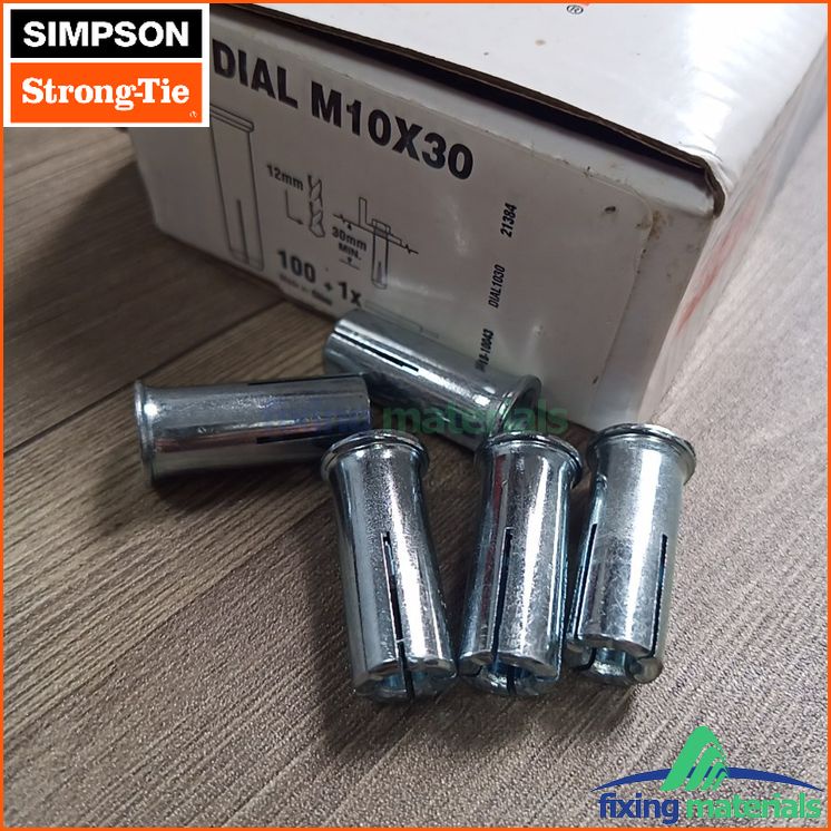 Tắc kê đạn hãng SIMPSON (Mỹ) các size M6-8-10-16-20, mạ kẽm và inox, Hàng tồn kho thanh lý