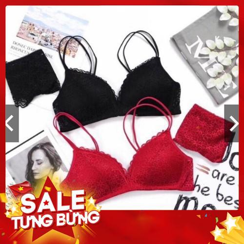 [ XẢ KHO 3 NGÀY]  NEW HOTTREND- BỘ ĐỒ LÓT REN KHÔNG GỌNG ĐỆM MỎNG SIÊU SEXY | BigBuy360 - bigbuy360.vn