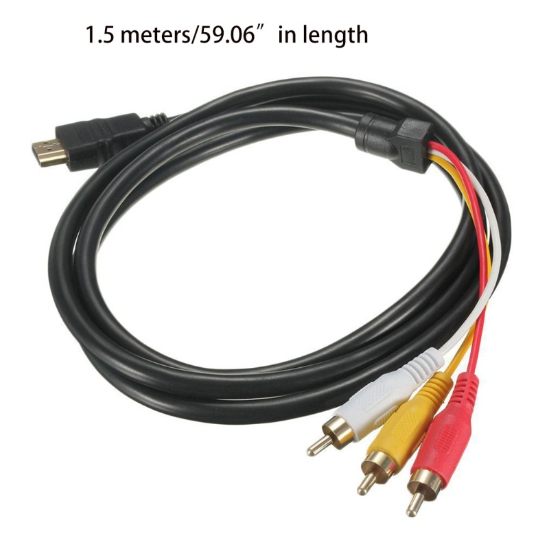 Dây Cáp Kết Nối Chuyển Đổi 1.5m Male Sang 3RCA AV