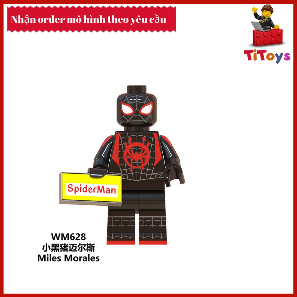 Minifigures Các Nhân Vật Spider Man - Đồ chơi Lắp ghép Xếp hình Non Lego WM6052