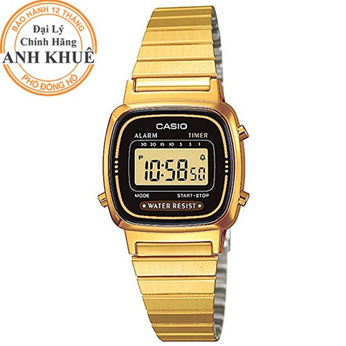 [Mã FARSBR243 giảm 15% đơn 249K] Đồng hồ nữ Casio Anh Khuê LA670WGA-1DF