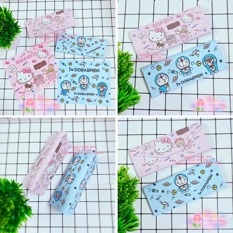 Hộp đựng mắt kính xếp gọn Hello Kitty Doremon Doraemon