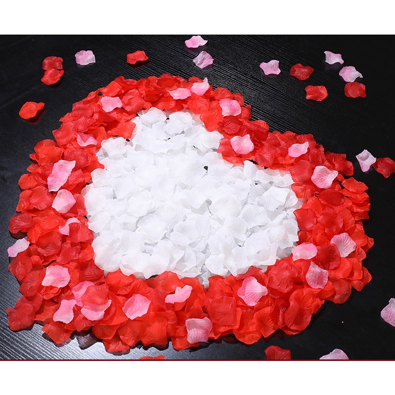 Set 500 Cánh Hoa Hồng Giả Có Vòi Phun Nước Trang Trí Tiệc Cưới Lãng Mạn