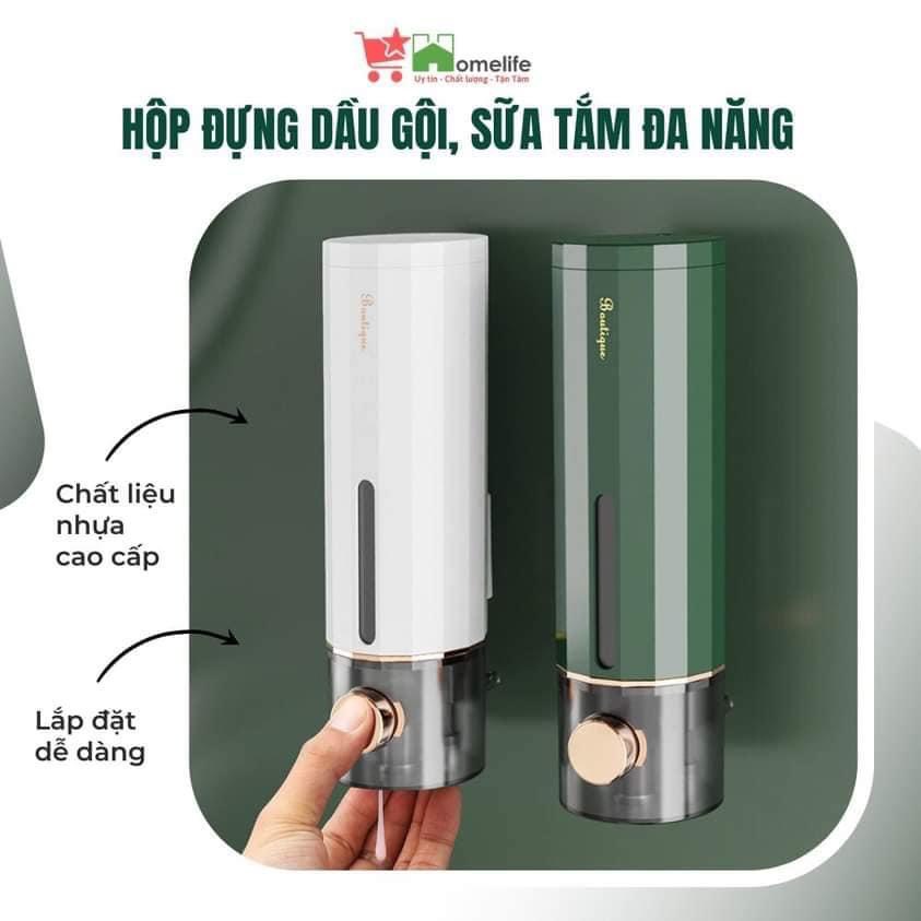 Hộp đựng dầu gội, sữa tắm, nước rửa tay dán tường không cần khoan vít đa năng tiện dụng