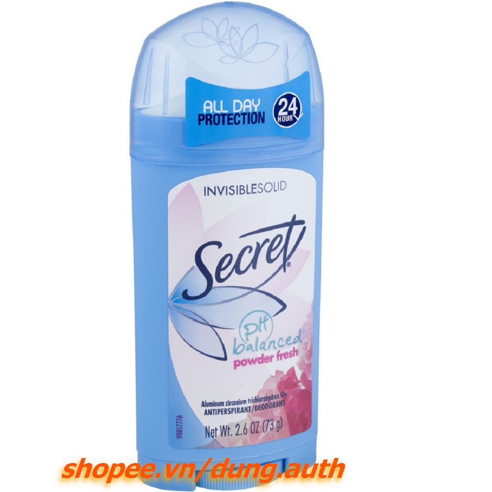 Lăn Khử Mùi Secret PH Balanced Powder fresh 73g chính hãng.