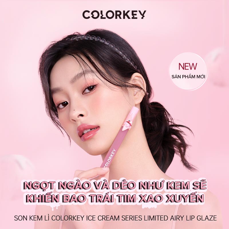 【COLORKEY】Son tint lì bóng siêu cho môi căng mọng Colorkey Juicy Lasting Fruit Tint 1.7g