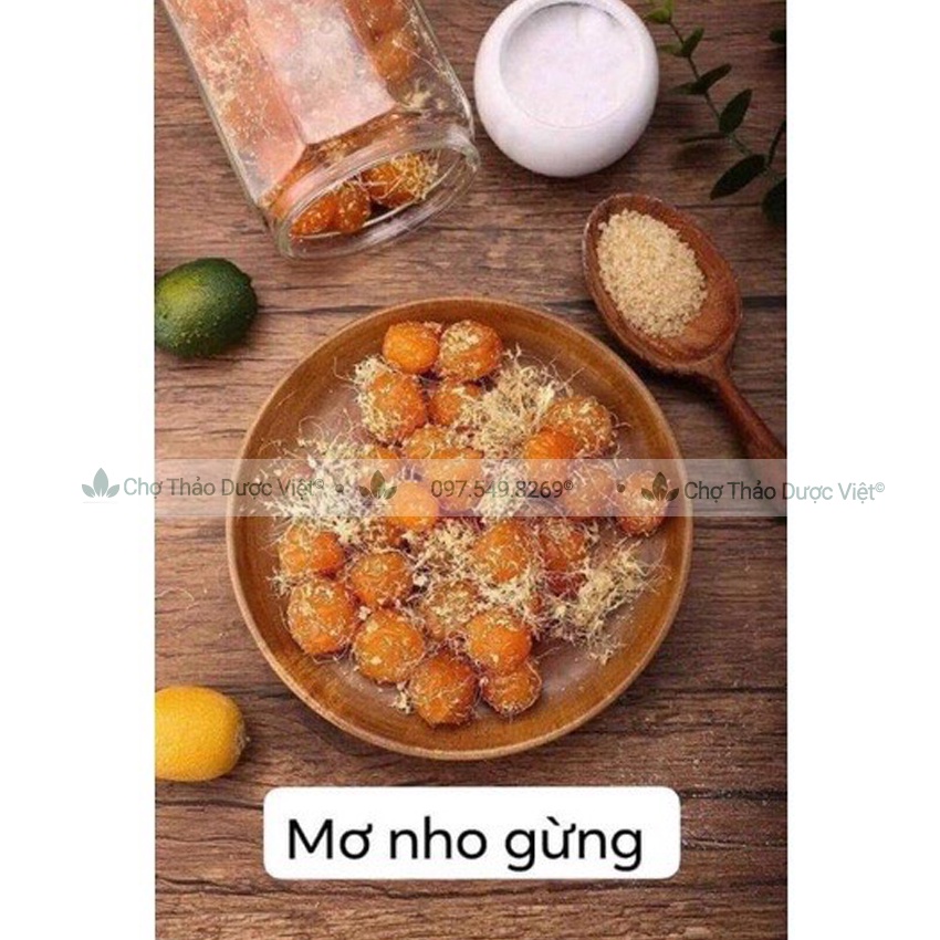Ô mai mơ nho gừng sấy dẻo chua, ngọt thơm ngon 100g - Chợ Thảo Dược Việt