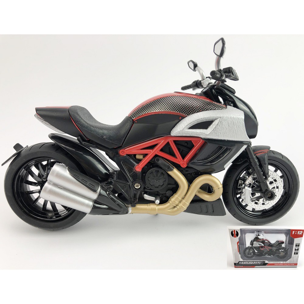 Xe mô hình moto Ducati Diavel Carbon tỉ lệ 1 : 12 hãng H1 Toys