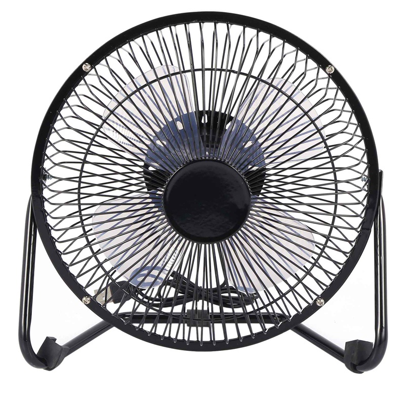 Quạt Thông Gió Làm Mát Bằng Kim Loại 8Inch Màu Đen Chạy Bằng Năng Lượng Mặt Trời 5W